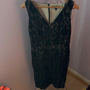 Lauren Ralph Lauren Black Lace Midi Dress